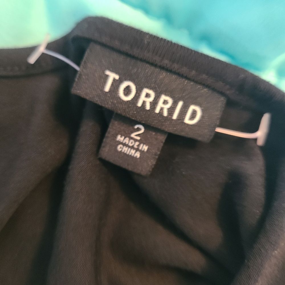 torrid Black Floral Maxi Dress with Pink and Blue Blooms - Picture 10 of 10
